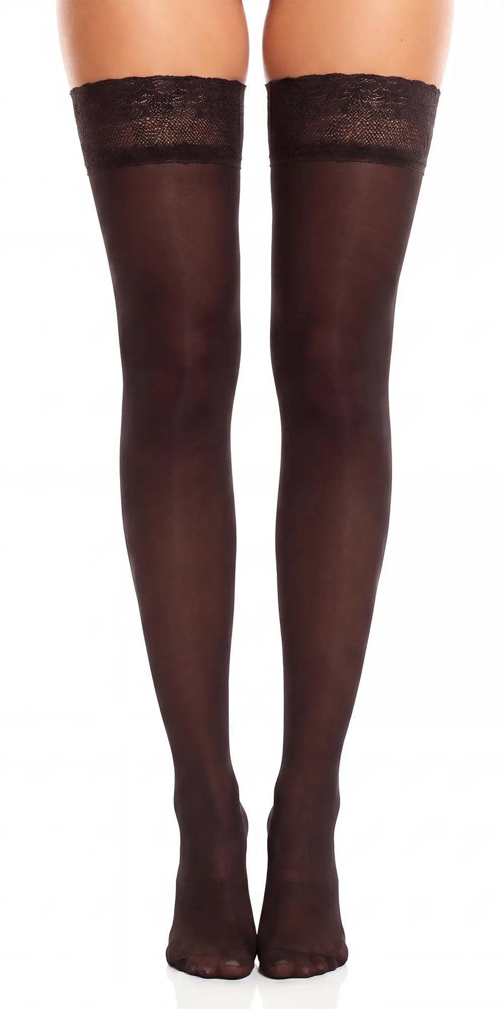 Glamory Vital 70 halterlose Stützstrümpfe black Frontansicht