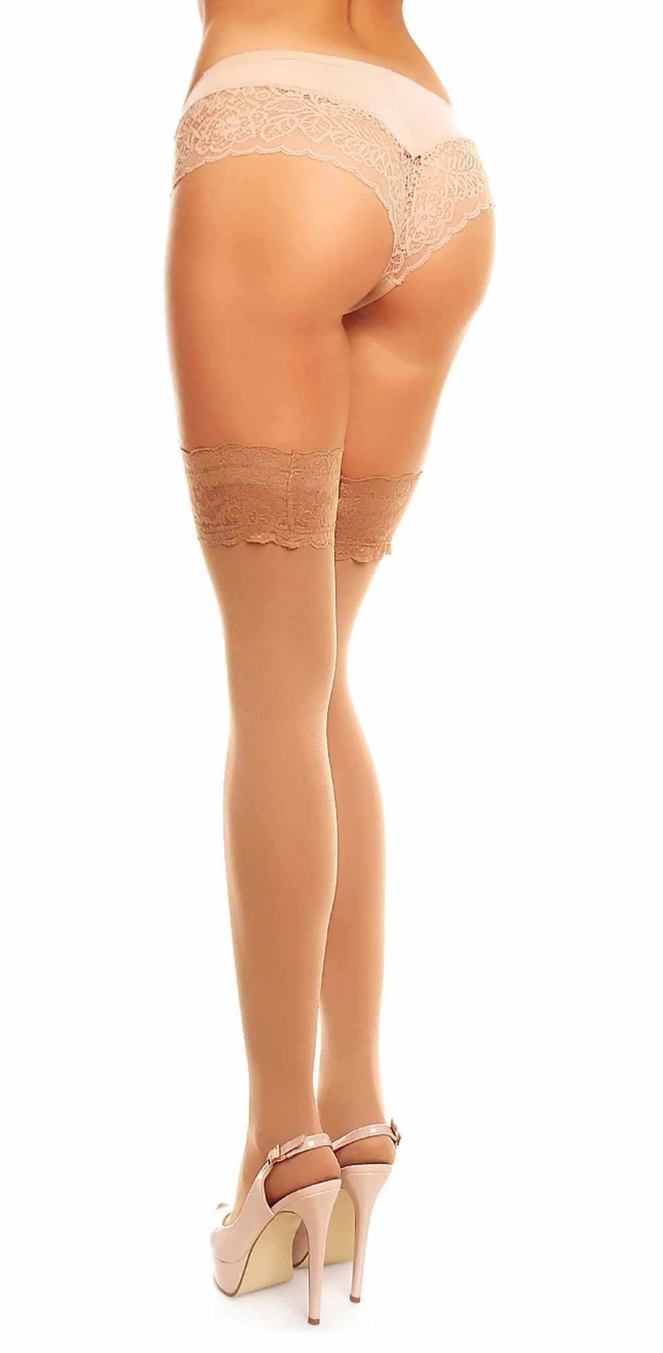 Glamory Micro 60 halterlose Strümpfe make up back