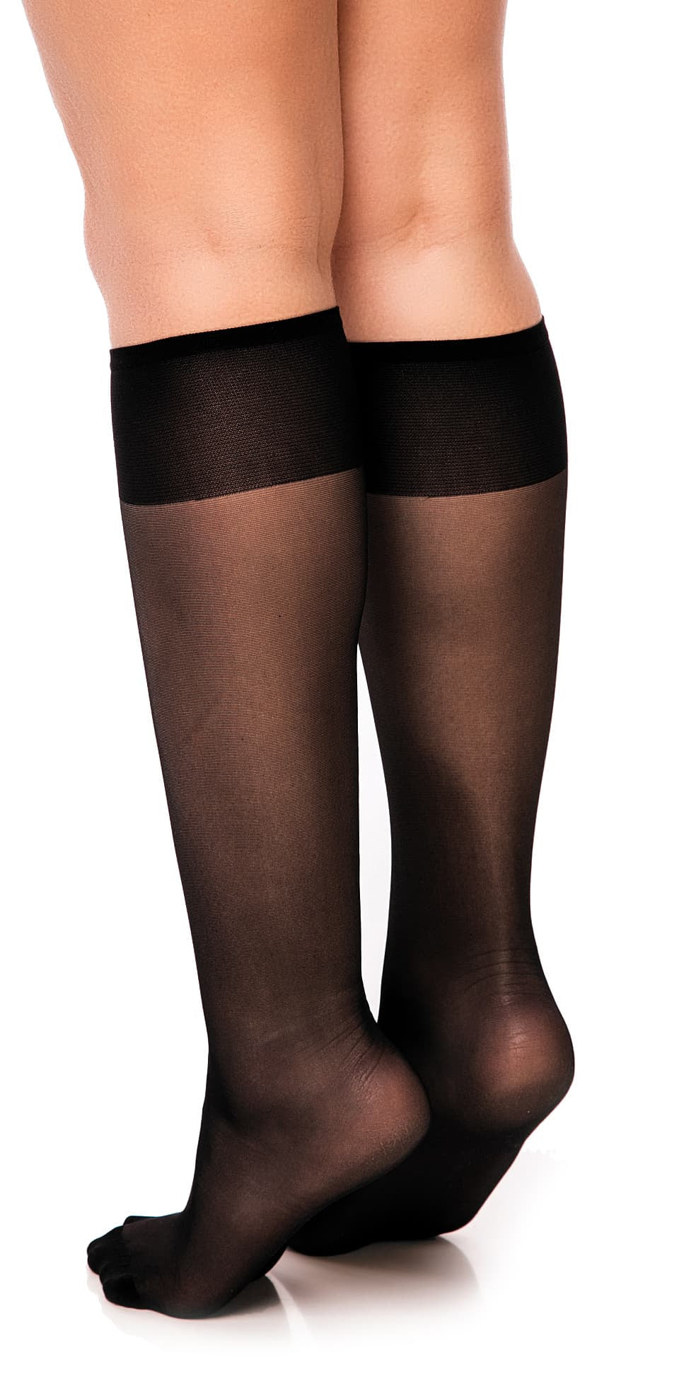 Glamory Fit 20 Extraweite Kniestrümpfe Übergrößen Black back