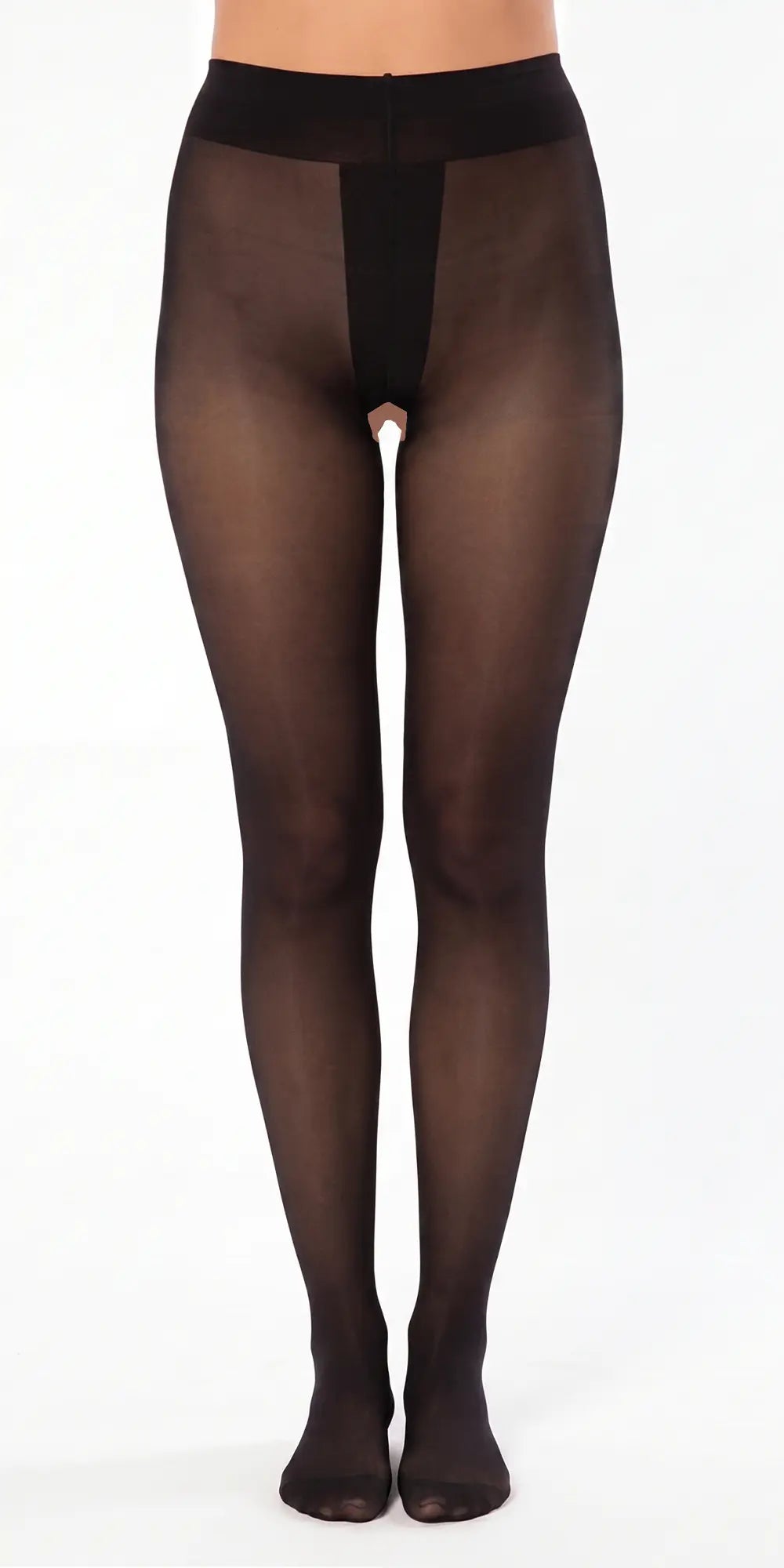 Glamory Ouvert 40 Plus Size Strumpfhose - black Frontansicht