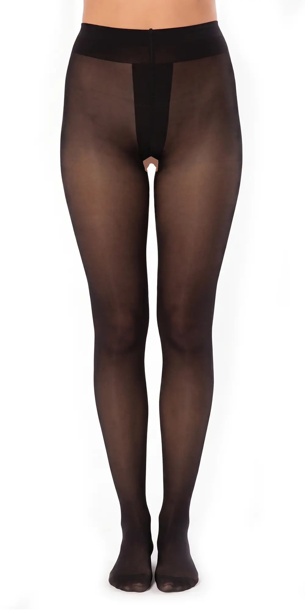 Glamory Ouvert 40 Plus Size Strumpfhose - black Frontansicht