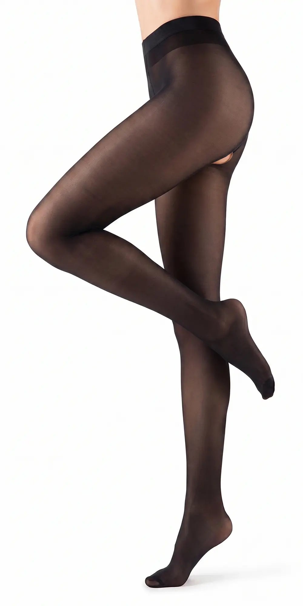 Glamory Ouvert 40 Plus Size Strumpfhose - black Seitenansicht