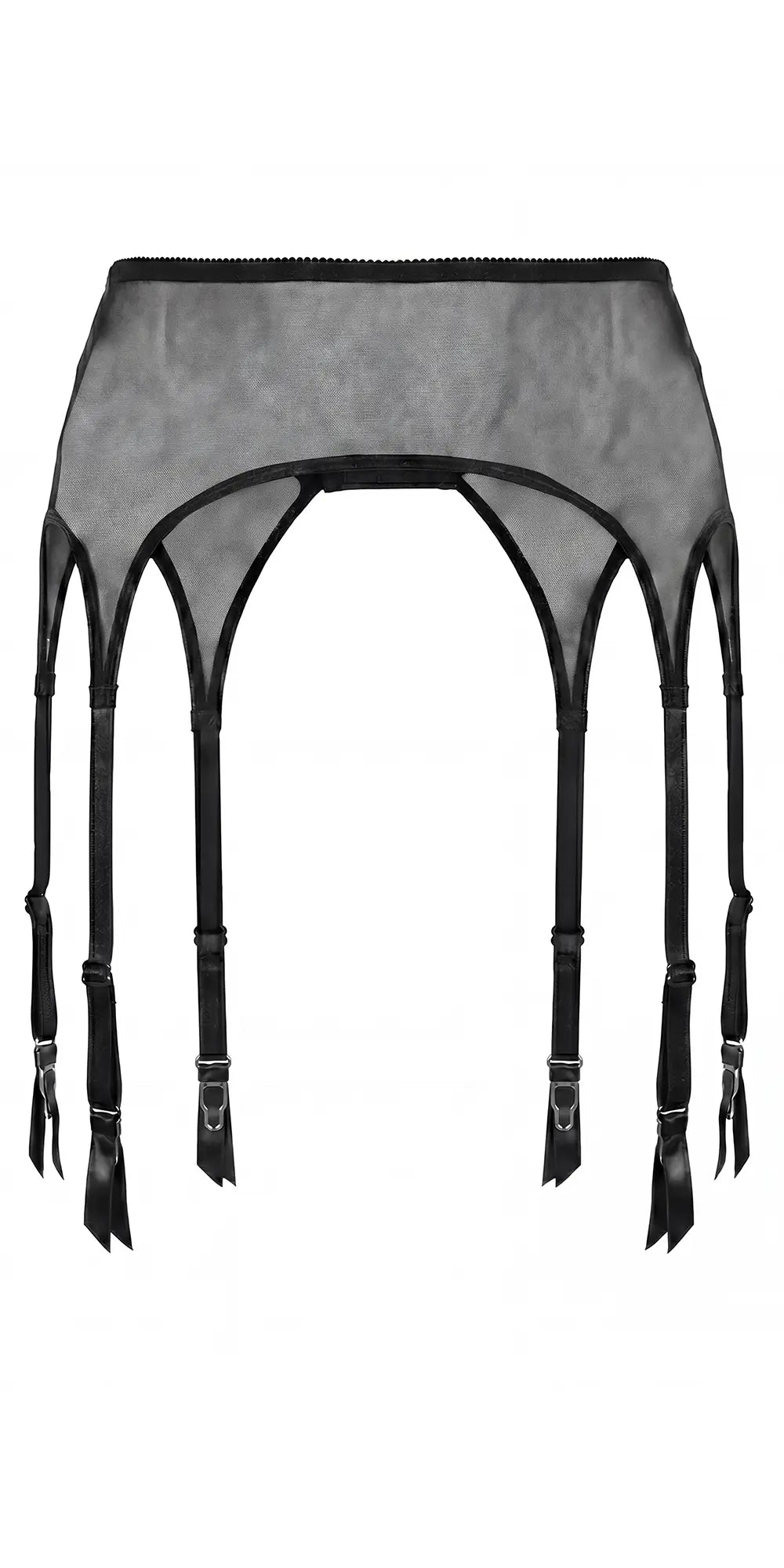 Glamory Plus Size Garter Belt Strumpfgürtel - black Frontansicht