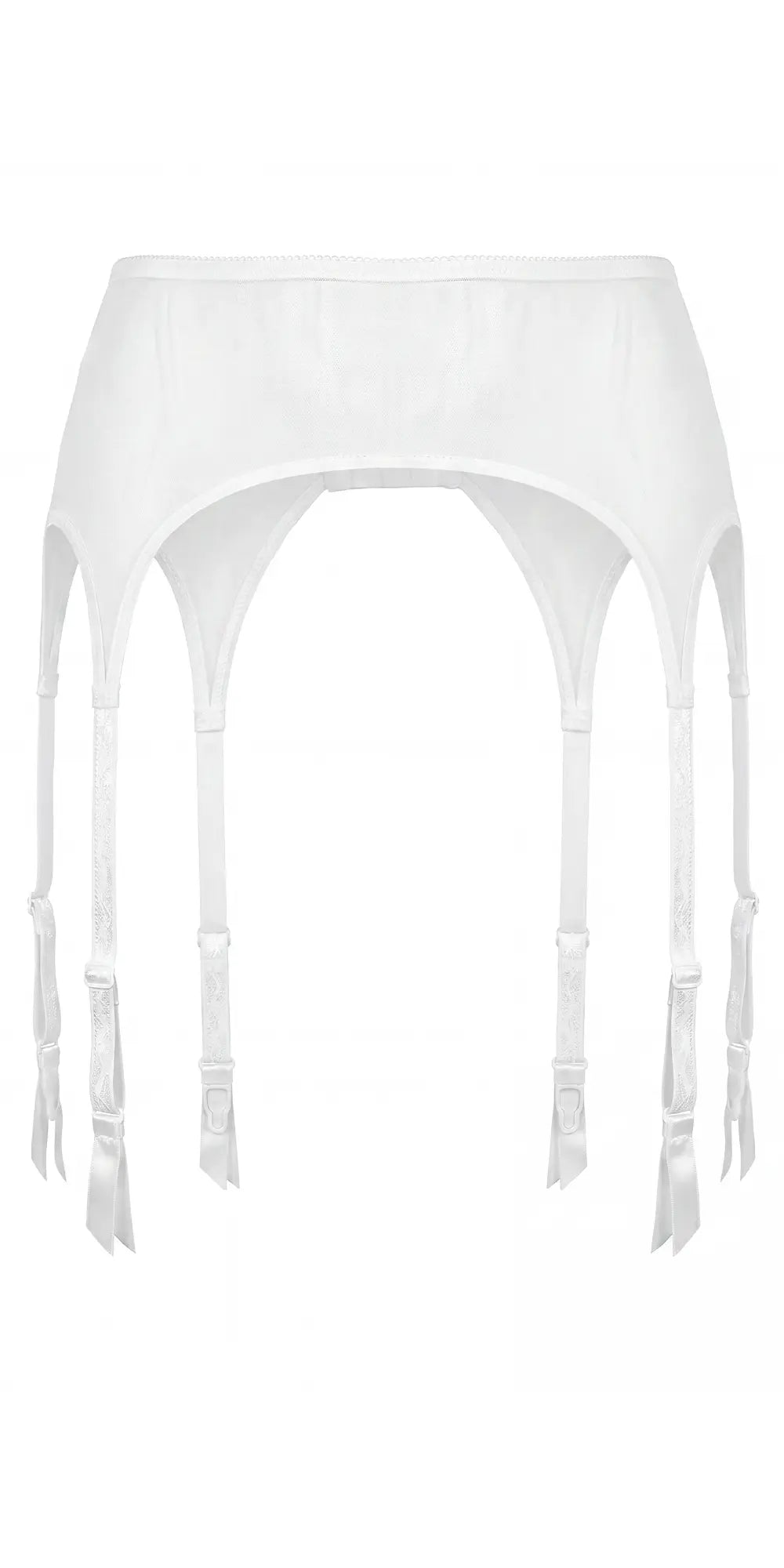 Glamory Plus Size Garter Belt Strumpfgürtel - white Frontansicht