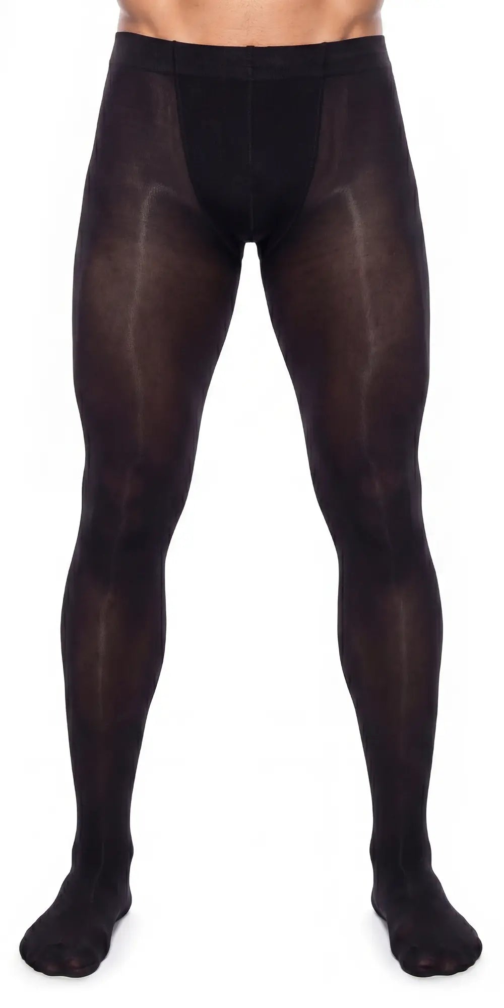 Glamory Microman 100 Herrenstrumpfhose Plus Size - black Frontansicht