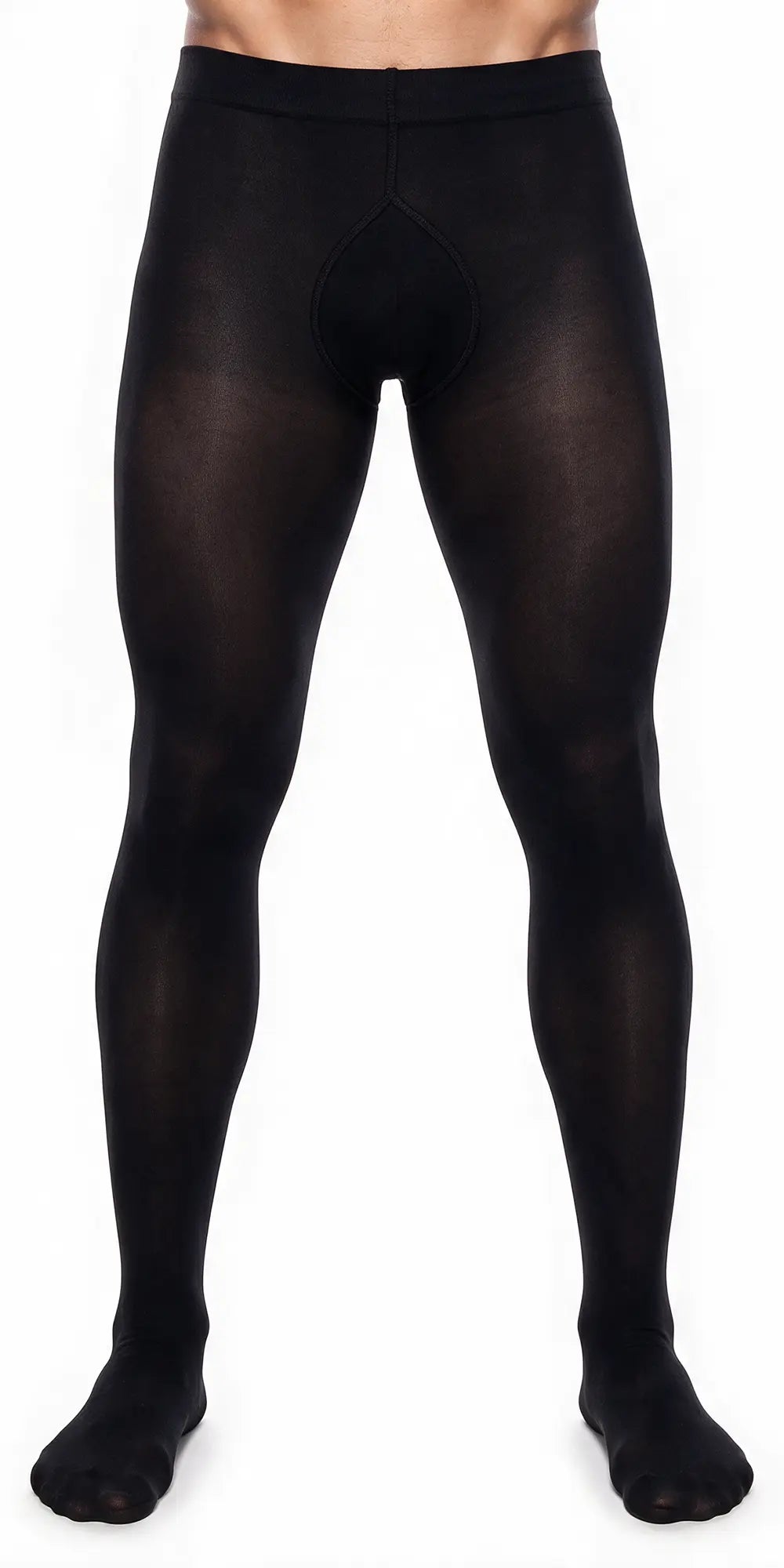 Glamory Microman 100 Herrenstrumpfhose Plus Size - black Frontansicht