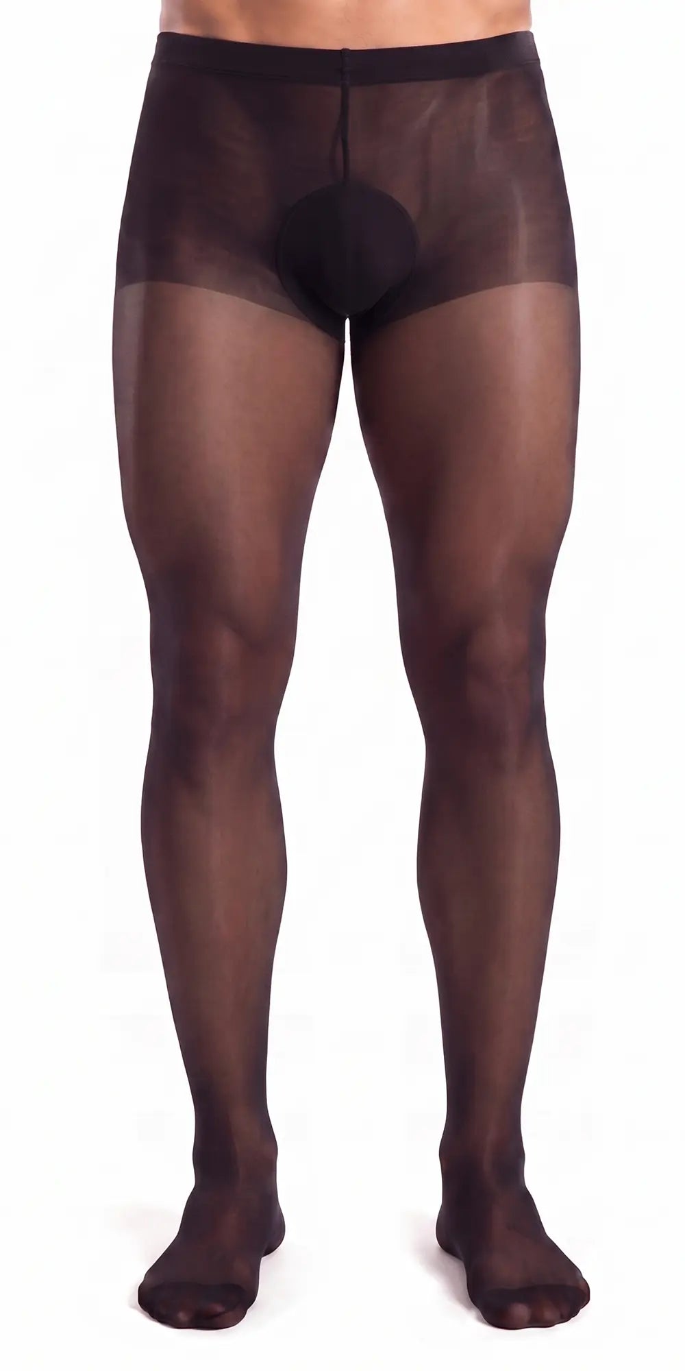 Glamory Classic 20 Übergrößen Herrenstrumpfhose - black Frontansicht