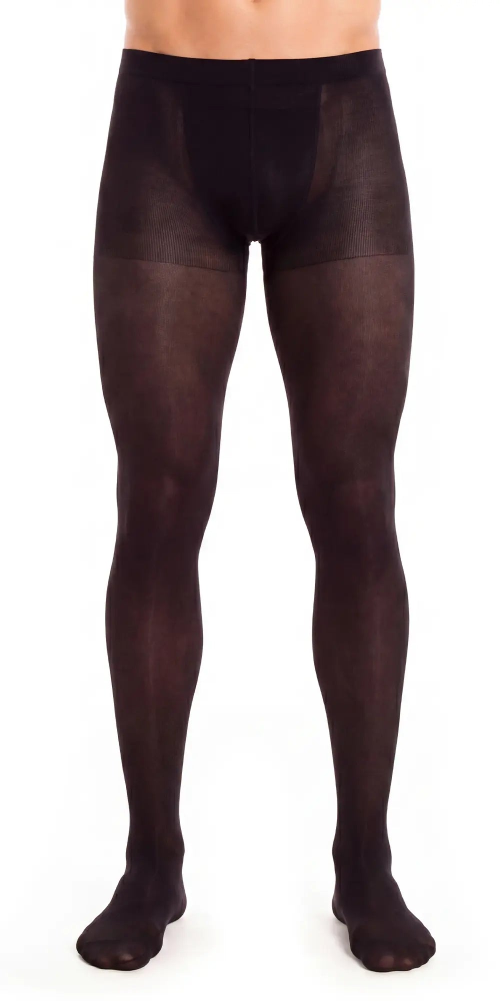Glamory Support 40 Übergrößen Herrenstützstrumpfhose - black Frontansicht