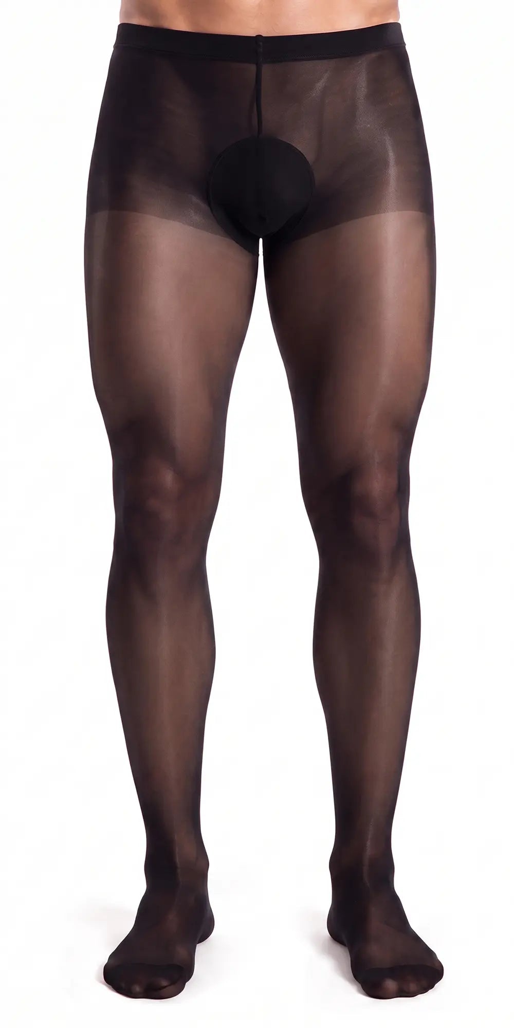Glamory Support 40 Übergrößen Herrenstützstrumpfhose - black Frontansicht