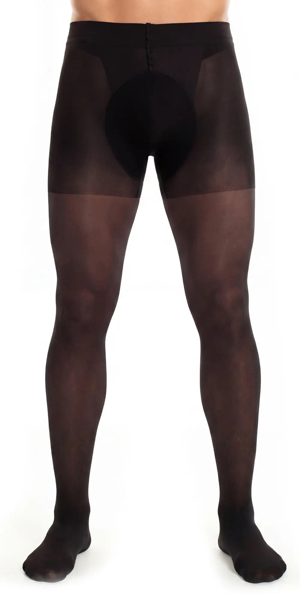 Glamory Support 70 Übergrößen Herrenstützstrumpfhose - black Frontansicht