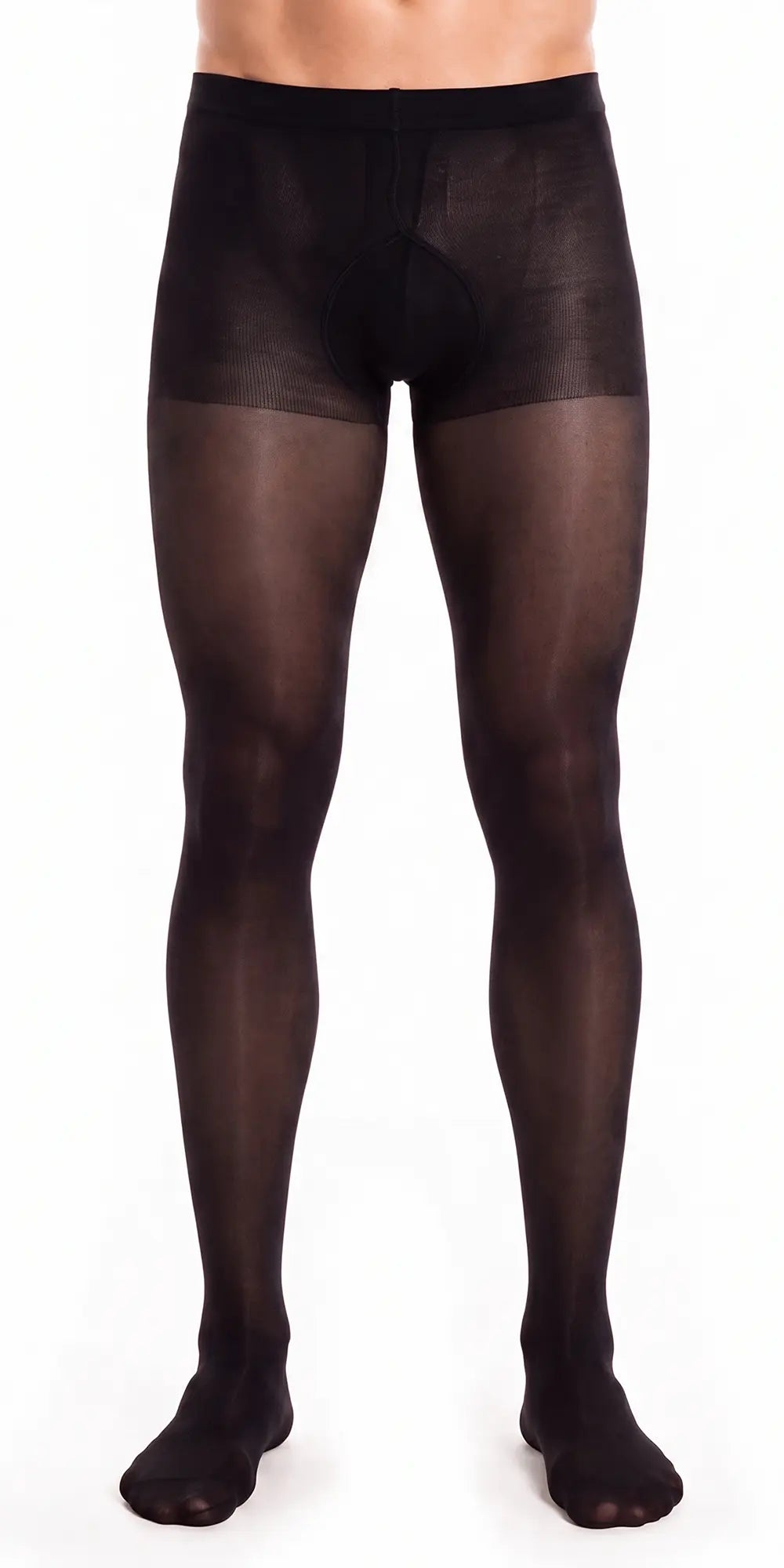 Glamory Support 70 Übergrößen Herrenstützstrumpfhose - black Frontansicht