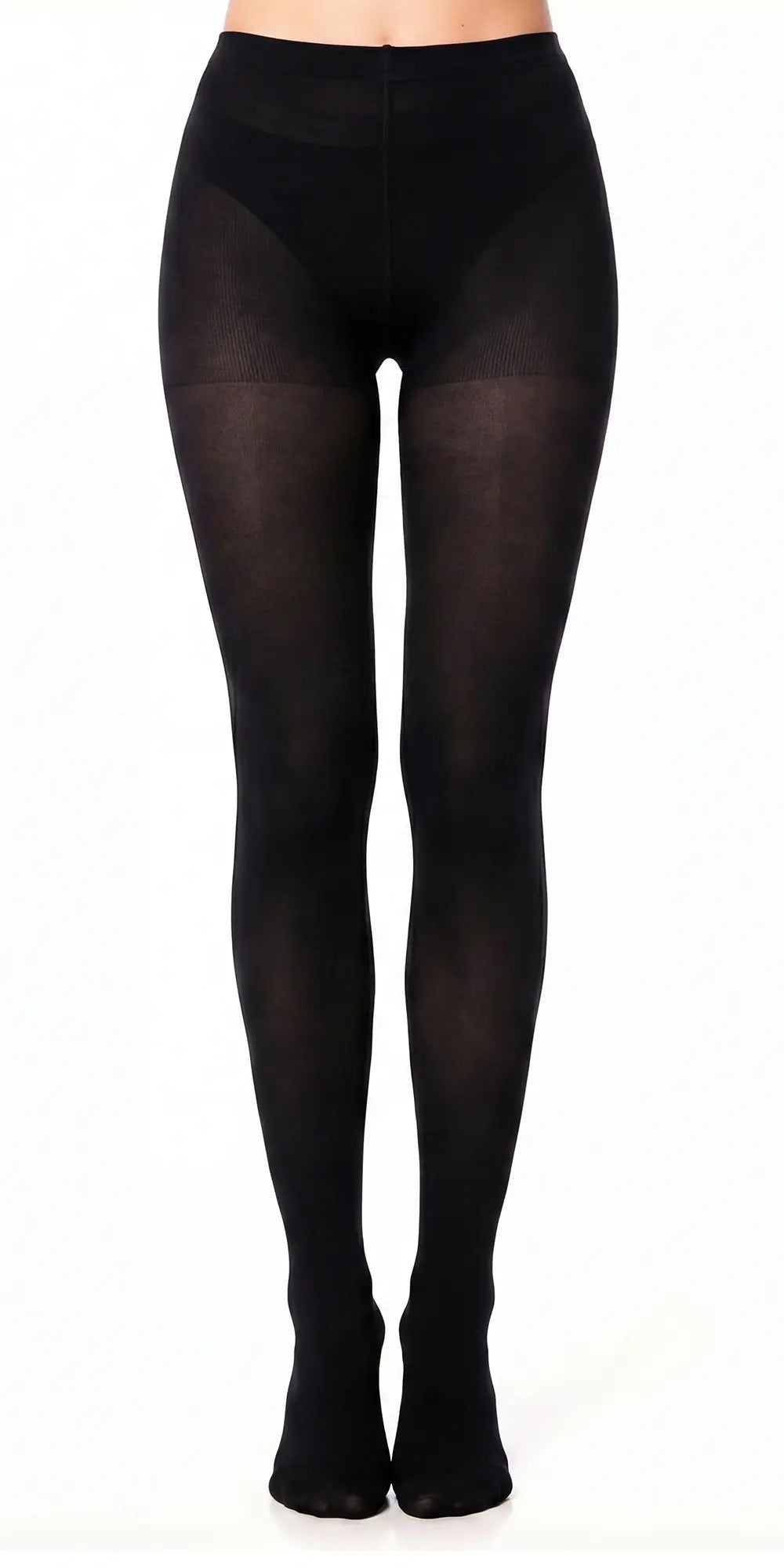 Glamory Cashmere Strumpfhose Plus Size - schwarz Frontansicht