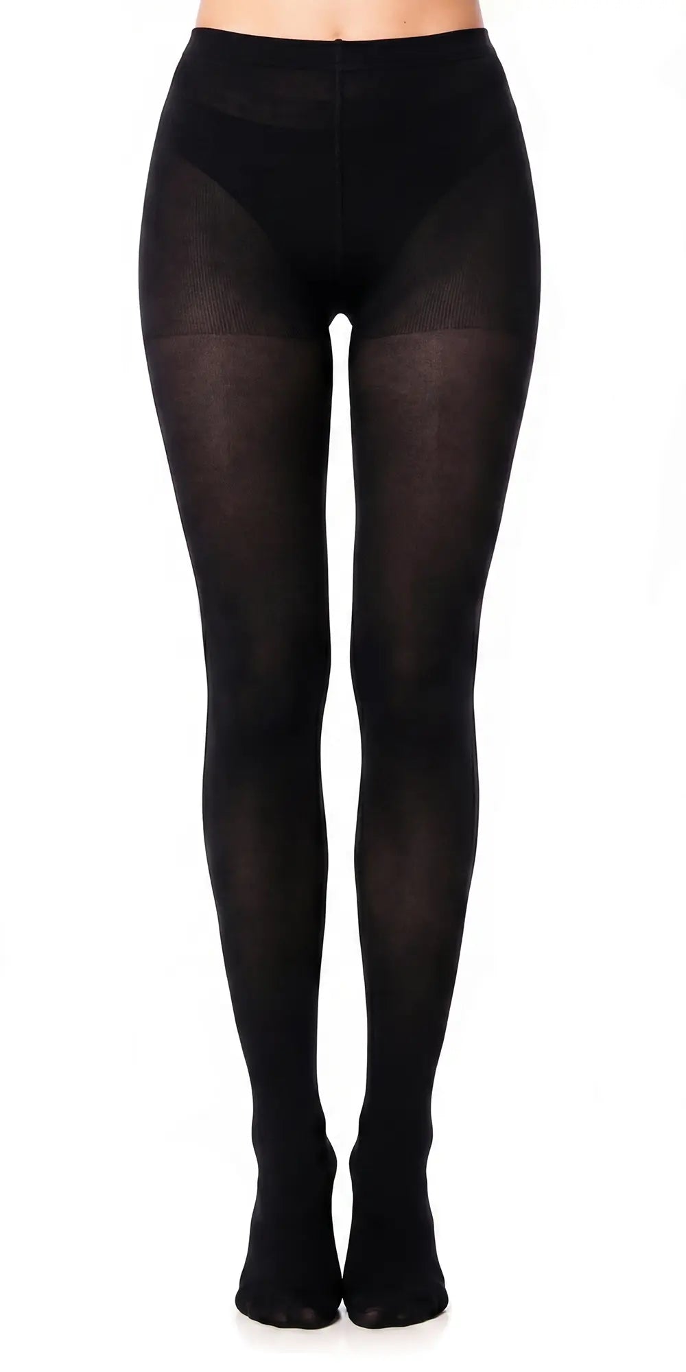Glamory Cashmere Strumpfhose Plus Size - schwarz Frontansicht
