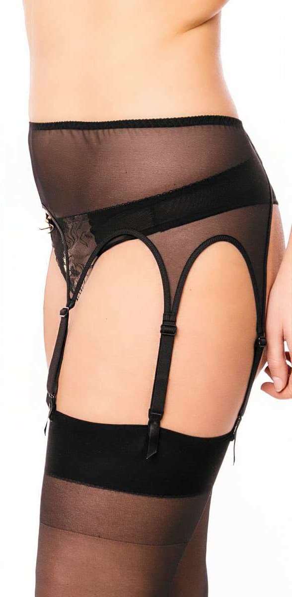 Plus Size Strumpfgürtel online kaufen Schwarz side