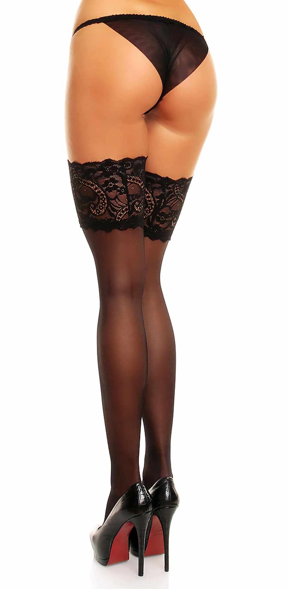 Glamory Comfort 20 halterlose Strümpfe - Schwarz back