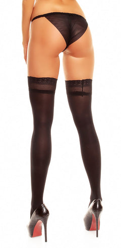 Glamory Vital 70 halterlose Plus Size Stützstrümpfe black back