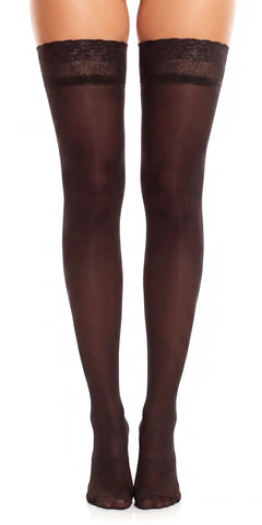 Glamory Vital 70 halterlose Stützstrümpfe black Frontansicht