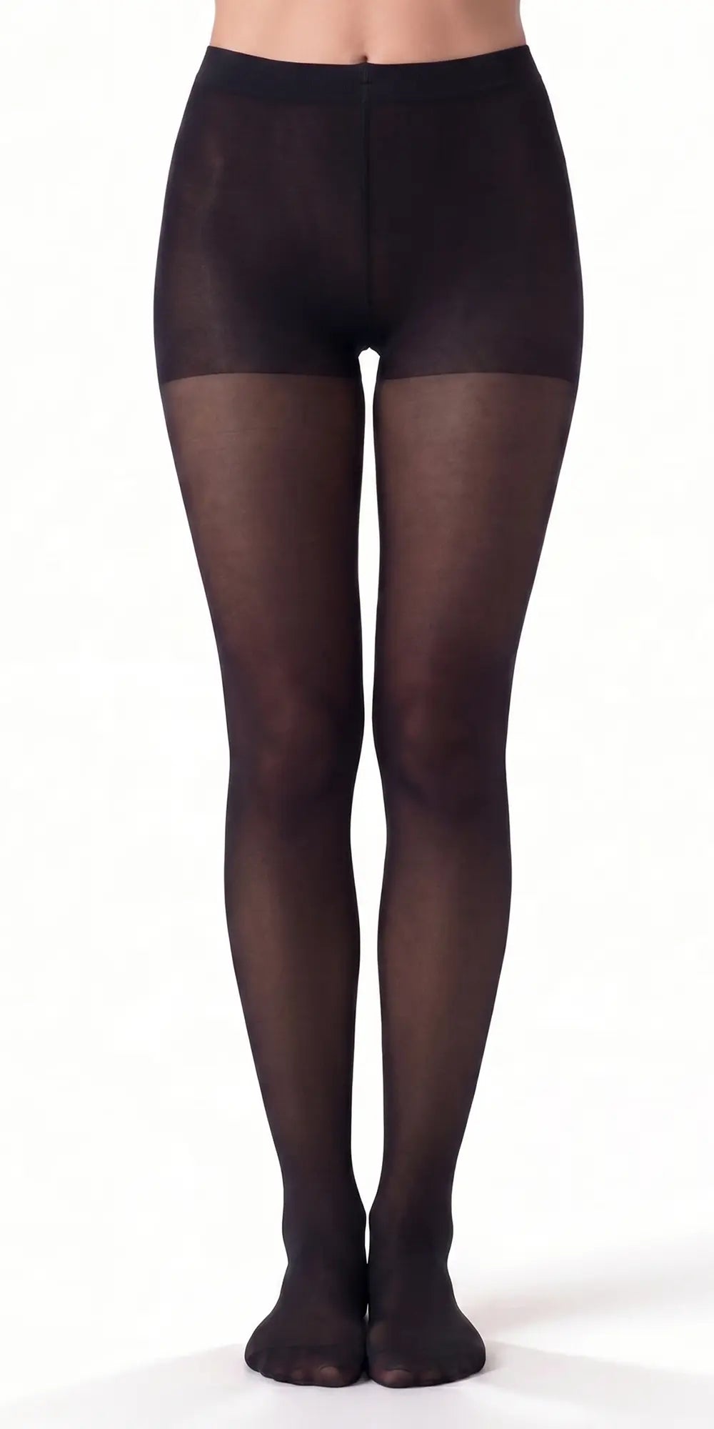 Glamory Vital 40 Übergrößen Stützstrumpfhose - black Frontansicht