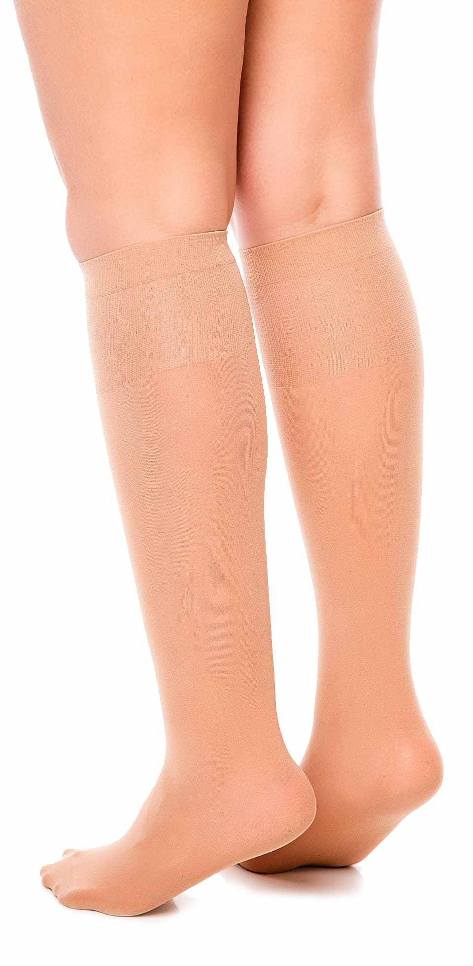 Glamory Fit 50 Extraweite Microfaser Kniestrümpfe - Make up - Schwarz back