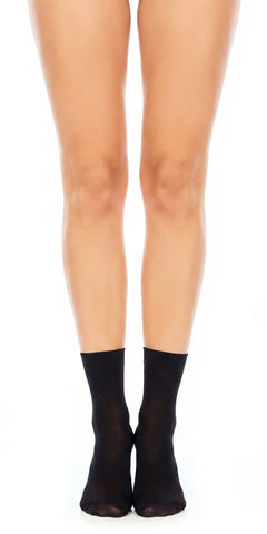 Glamory Soft Micro 40 Übergrößen Microfaser-Söckchen - black Frontansicht