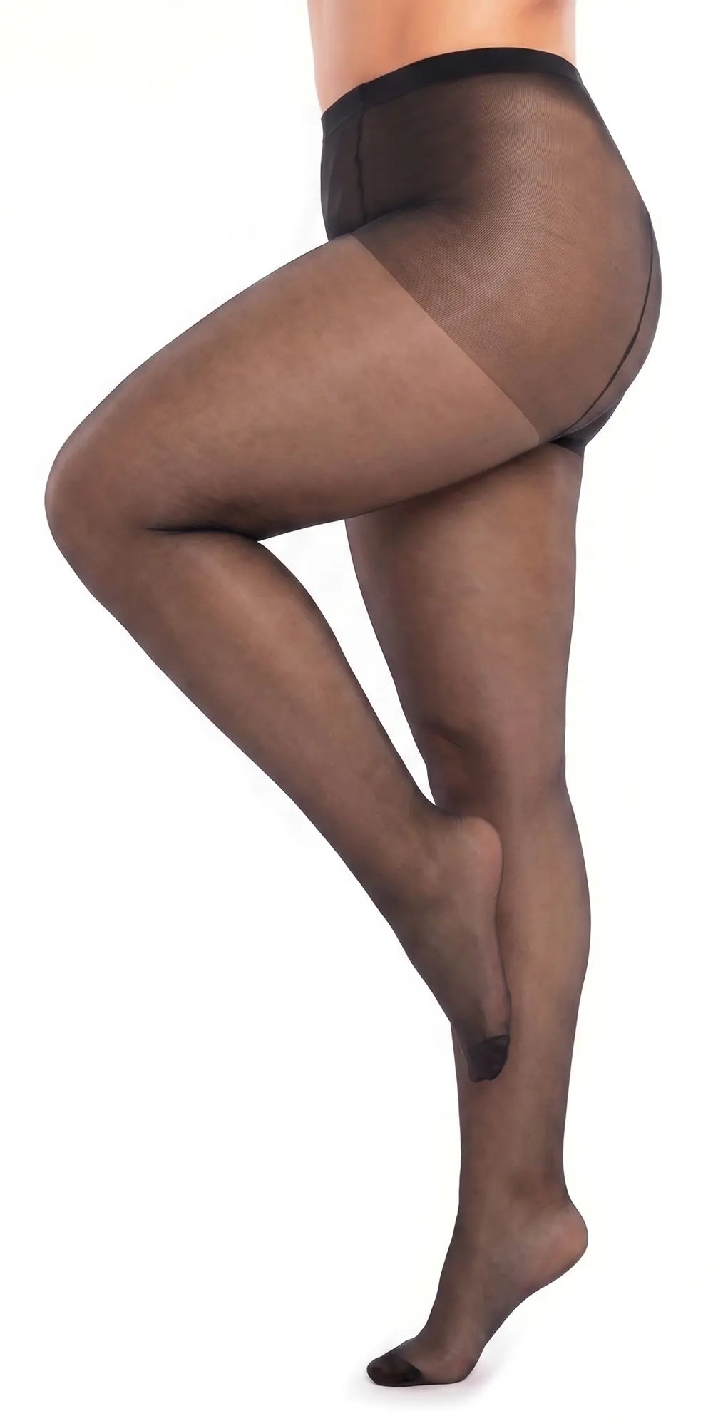 Glamory Supersize 20 Feinstrumpfhose in Übergröße - black Seitenansicht