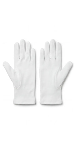 Glamory Gloves Strumpfhandschuhe - Glamory Plus Size - Weiß Rückseite