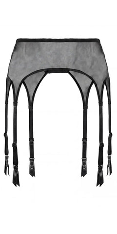 Glamory Plus Size Garter Belt Strumpfgürtel - black Frontansicht