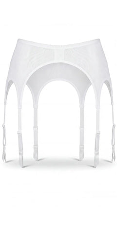 Glamory Plus Size Garter Belt Strumpfgürtel - white Rückansicht
