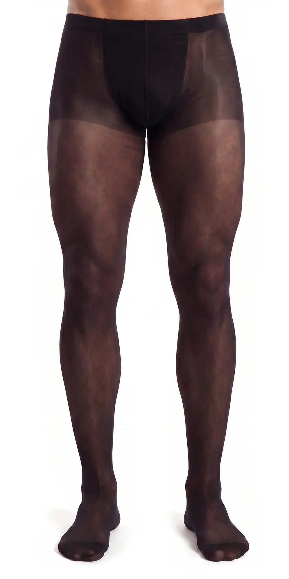 Glamory Classic 20 Übergrößen Herrenstrumpfhose - black Frontansicht