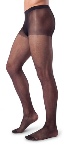 Glamory Classic 20 Übergrößen Herrenstrumpfhose - black Seitenansicht