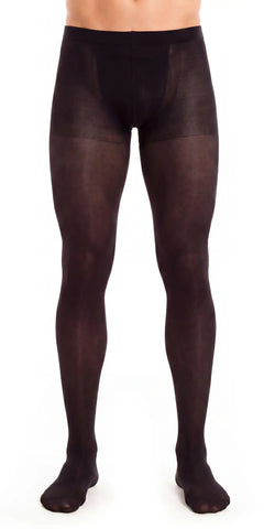 Glamory Support 40 Übergrößen Herrenstützstrumpfhose - black Frontansicht