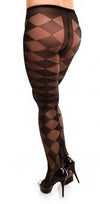 Glamory Diamond 20 Rautenmuster Feinstrumpfhose - Schwarz back