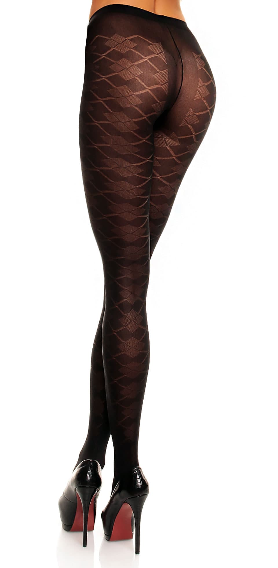 Glamory Dune 70 Argyle Strumpfhose - Schwarz back