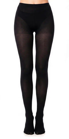 Glamory Cashmere Strumpfhose Plus Size - schwarz Frontansicht