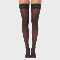 Glamory Vital 40 halterlose Stützstrümpfe - Black, 360-Grad-Rundumansicht