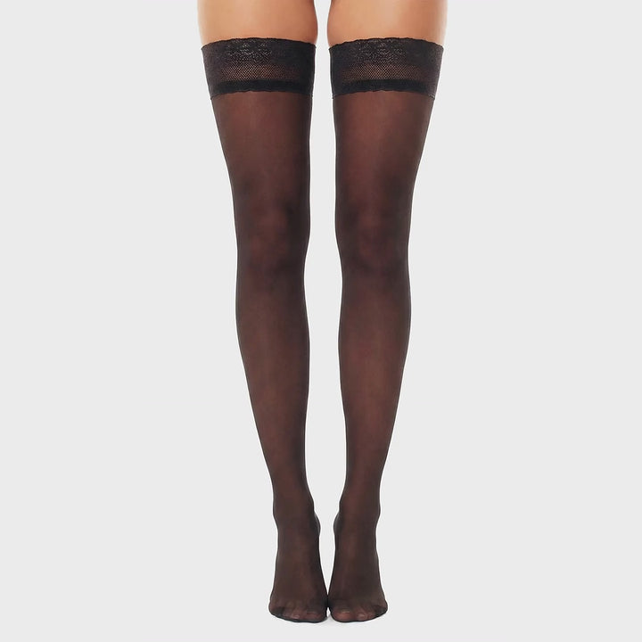 Glamory Vital 40 halterlose Stützstrümpfe - Black, 360-Grad-Rundumansicht