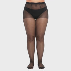 Glamory Supersize 20 Feinstrumpfhose bis Plus Größe 10XL - Black, 360-Grad-Rundumansicht