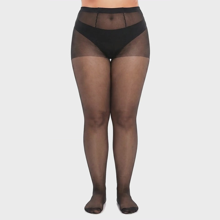 Glamory Supersize 20 Feinstrumpfhose bis Plus Größe 10XL - Black, 360-Grad-Rundumansicht