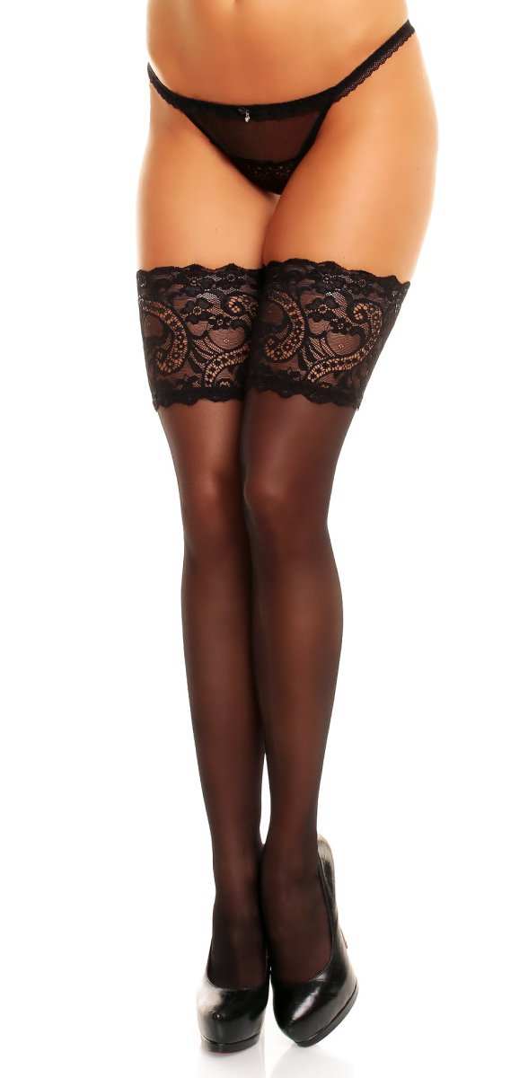 Glamory Comfort 20 halterlose Strümpfe - Schwarz